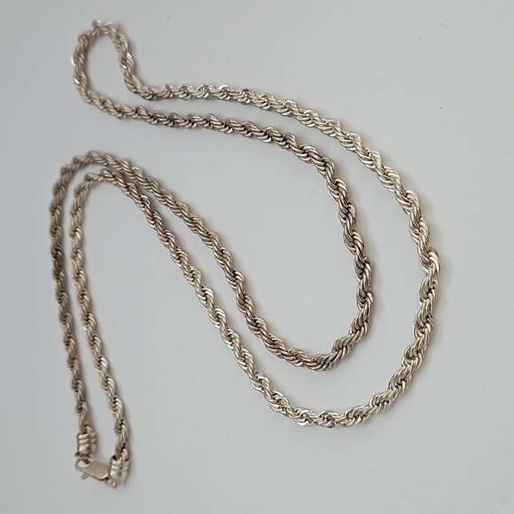 SILVERTONE ROPE 34" Long Bracelet - Picture 7 of 7